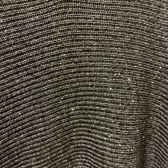 Neiman Marcus Womens Gray Cashmere Collection Alpaca Wool Poncho Sweater Large - Picture 5 of 9